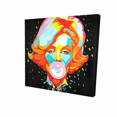 FONDO 32 x 32 in. Colorful Marilyne Monroe Bubblegum-Print on Canvas FO2789153